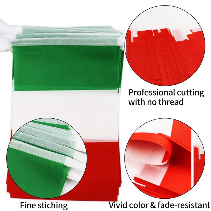 mflagperft Italy Flags Italian Small String Mini Flag Pennant Banner Decorations - Image 3